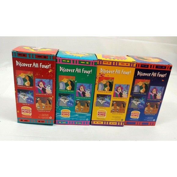1994 Burger King Disney Pocahantas Collectible Cup Set Of 4 Colors Of The Wind - Picture 7 of 7